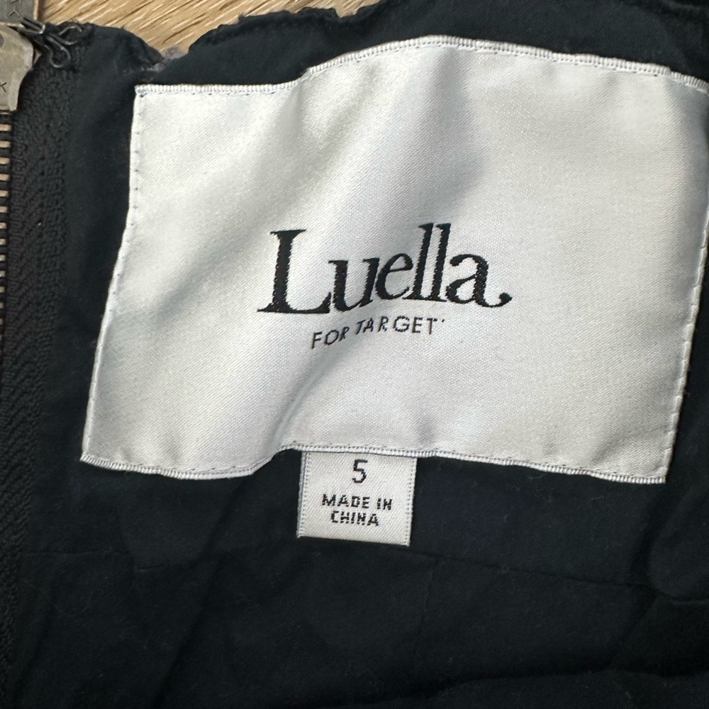 Luella 100 percent cotton Black Eyelet Zipper Back dress 5 - Picture 4 of 11